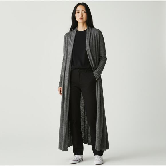 Free People Vintage Grey Cardigan Sweater - Picture 2 of 6